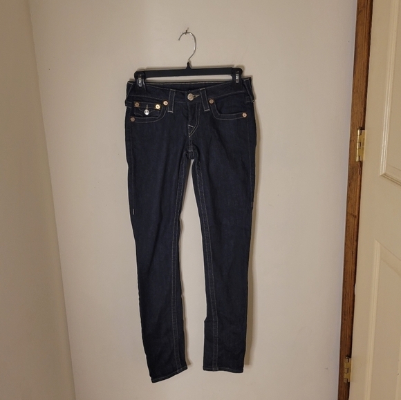 TRUE Religion Women's Studded Skinny Jeans - Size (25) - Excellent Condition - Picture 1 of 16
